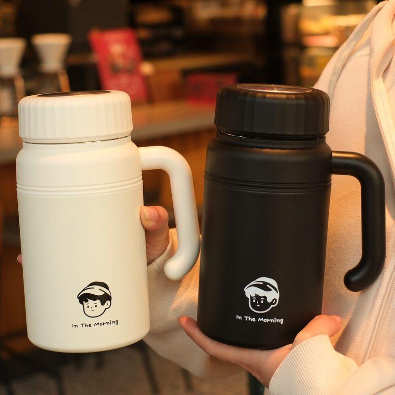 1000ml Large Capacity Thermos Cup for Women, 316 Stainless Steel Student Water Cup, High-Looking, Portable Cup with Handle for Men