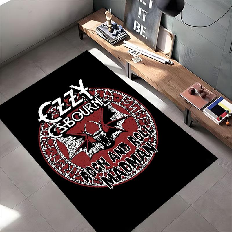 Ozzy Osbourne Rock Design Carpet suitable as a non-slip mat for the living room or bedroom sofa