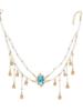 Princess Pearl Forehead Chain Ancient Style Tassel Necklace Ethnic Wind Hair Accessories Yunnan Lijiang Decorations Jewelry