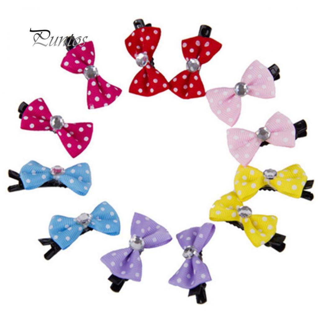 10 bucăți/pachet Agrafe de păr cu fundă cu fundă