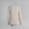 T-shirt Base da Donna a Maniche Lunghe a Righe Girocollo Slim Fit in Cotone per Autunno Inverno, Maglietta Intima Casual da Pendolare