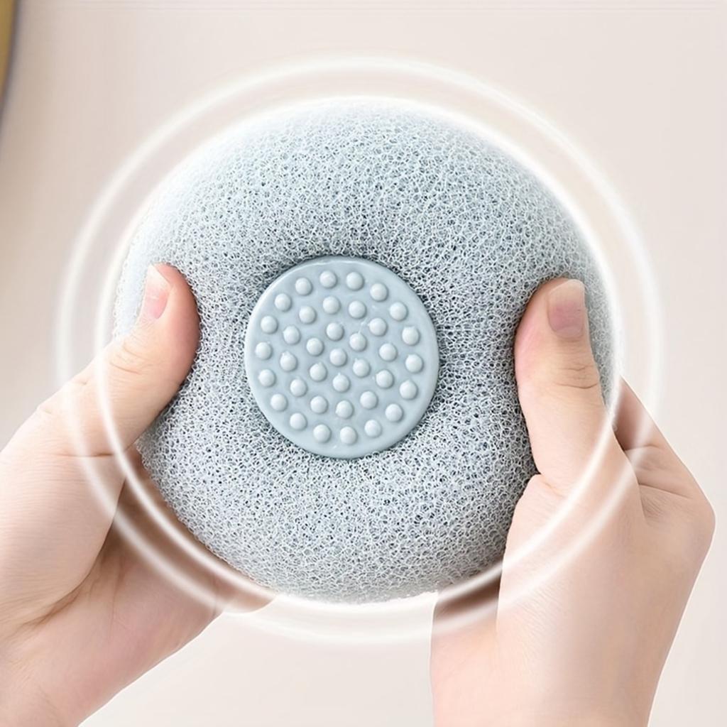 1 szt. Delikatna złuszczająca przyssawka gąbka do kąpieli - Delikatnie oczyszcza i złuszcza skórę, Skuteczna w usuwaniu martwych komórek skóry,