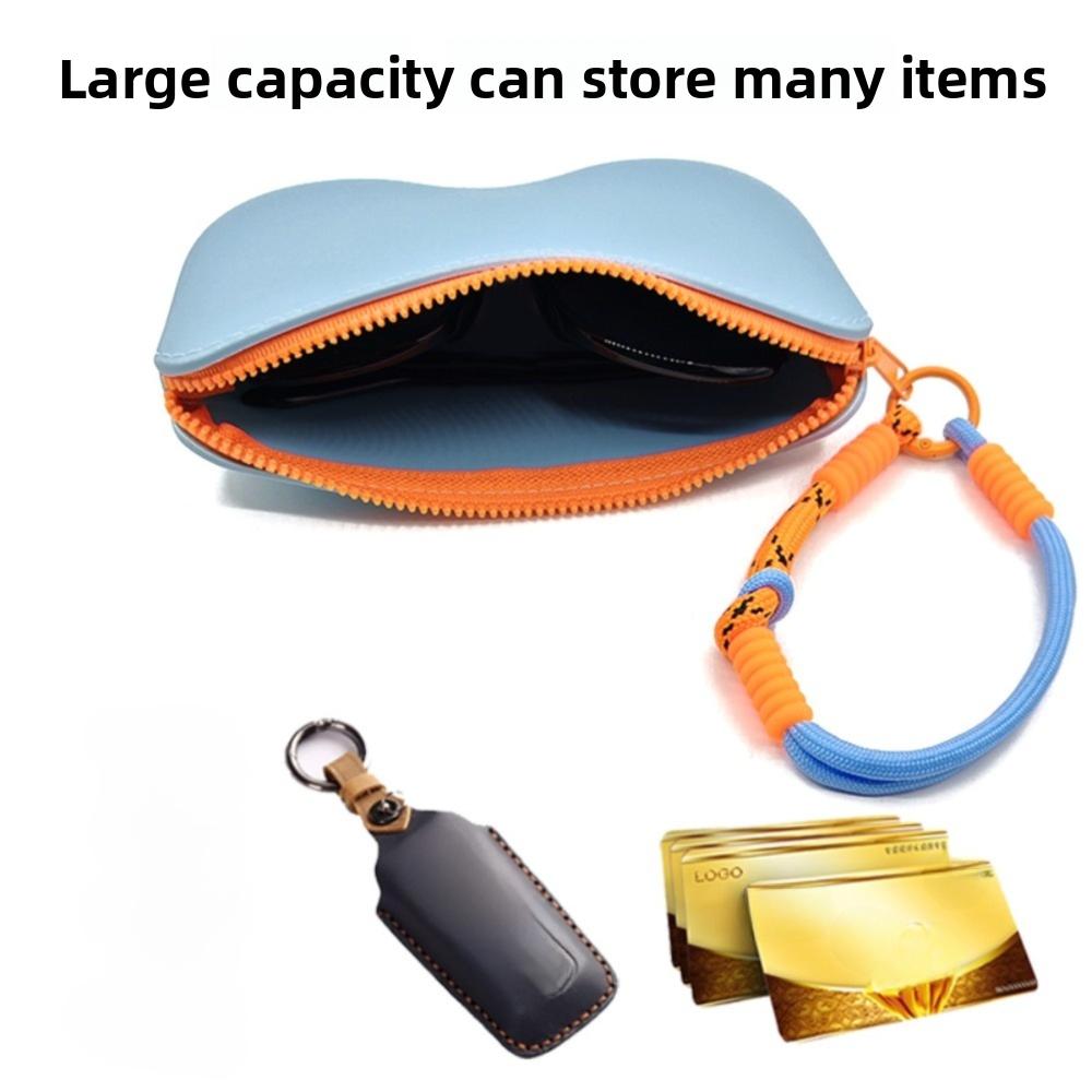 with Lanyard Silicone Glasses Bag Dustproof Mini Cosmetic Bag Protective Cover
