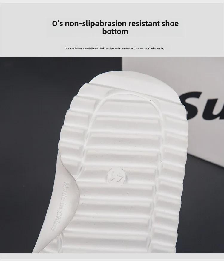 Męskie transgraniczne antypoślizgowe sandały z zakrytymi palcami z grubą miękką podeszwą na lato do użytku na zewnątrz i na plaży.