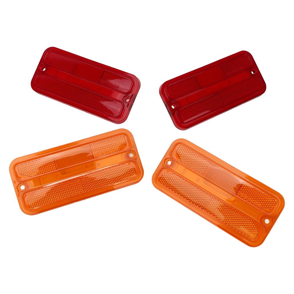 Front Rear Side Marker Light Set 0849‑520 Indicator Lamp Set Replacement for   G‑Series Van 1968‑1972