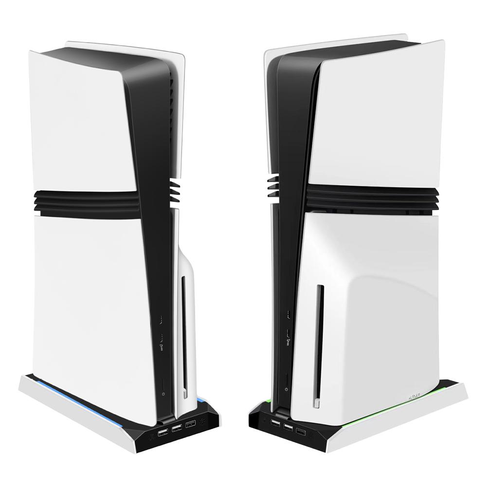 

Для PS 5 Slim/PS 5 Pro RGB Подставка-основание для игровой консоли с 3 портами USB 2.0 Вертикальный держатель Вертикальная станция-основание Игровые аксессуары CHINA