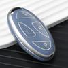 SKCW6 7 Buttons New TPU Car Remote Key Case Cover Shell for Hyundai Ioniq 6 Grandeur GN7 Kona 2023 Auto Key Protective Case Gold Edge