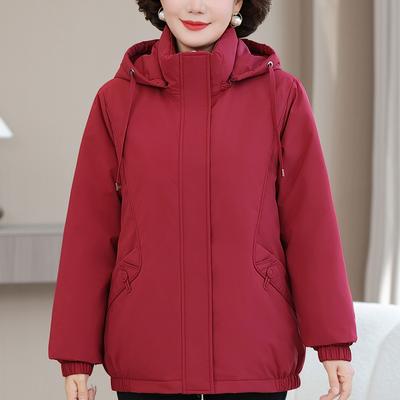 Plus Size XL-6XL Middle Age Women's Down Jackets Winter Parkas Hooded Elegant Loose Thick Warm Down Coats Woman Outerwears