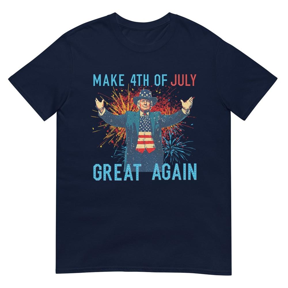 Funny Trump Make 4th Of July Great Again Firework Unisex Unisex Tshirt S