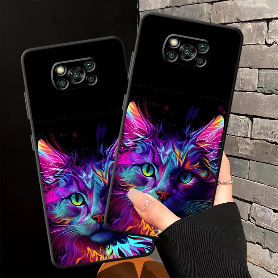 Case for Xiaomi Poco F8 M5 C75 C50 M3 M4 M7 C61 F3 C71 X3 X4 X5 X7 Pro F1 Funda Phone Cover Cool Colored Cat