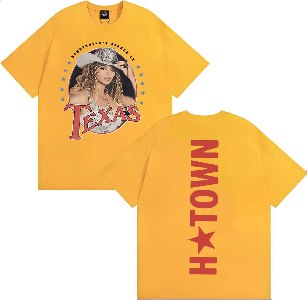 Cowboy Carter Beyonce Music Tour 2025 Graphic T-shirts Harajuku Hip Hop Retro T Shirts Men Women Summer Tops 100% Cotton T-shirt
