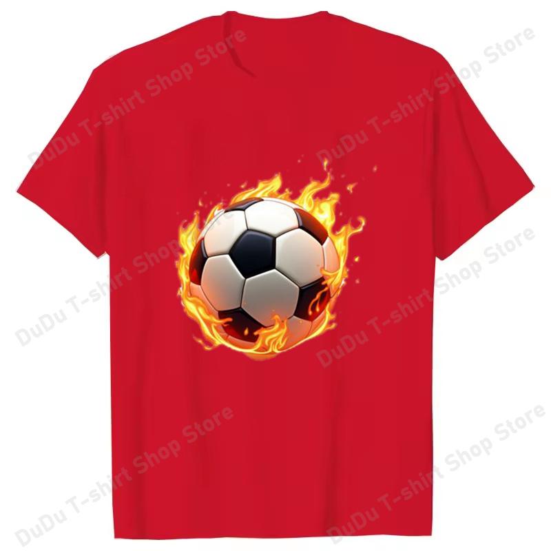 

2026 Football Fan T Shirt Unisex Women TShirt Football Printing Harajuku Tshirt Unisex Fashion Summer Tops S