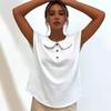 Summer Solid Color Short Sleeve Lapel Button Women's Shirt Blouse, European & American Style Crossbody Women's Top for JOOM Leisure