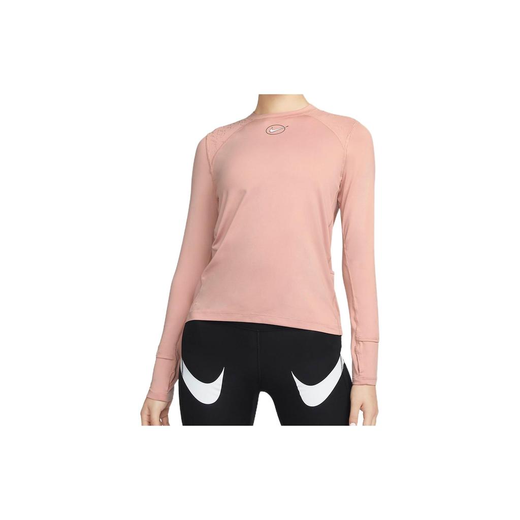 Nike Logo Casual Breathable Long Sleeve T-Shirt Women tops Pink DM7476-609