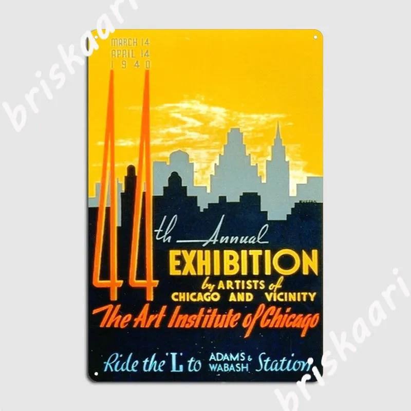 American Art And Design Art Institute Of Chicago Metal Sign Cave Pub Personalized Cinema Living Room Wall Decor 20X30CM
