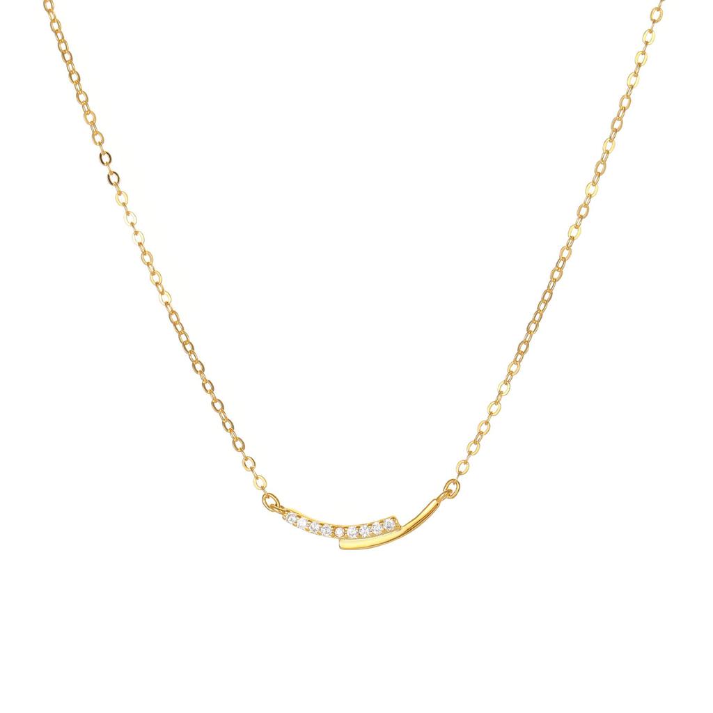 S925 Sterling Silver Smile Necklace: Elegant, Versatile, Simple Design for Women