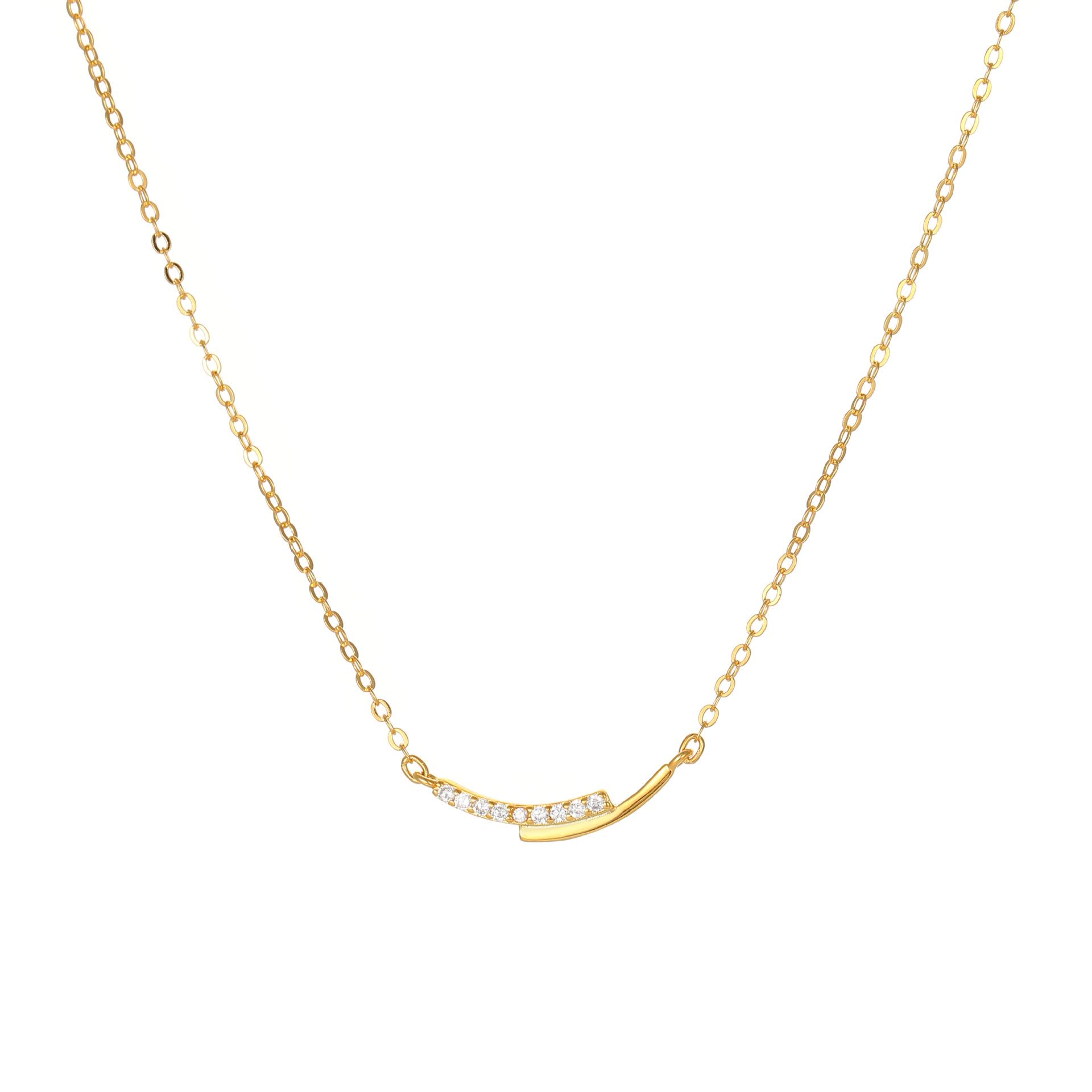 S925 Sterling Silver Smile Necklace: Elegant, Versatile, Simple Design for Women 925 Silver