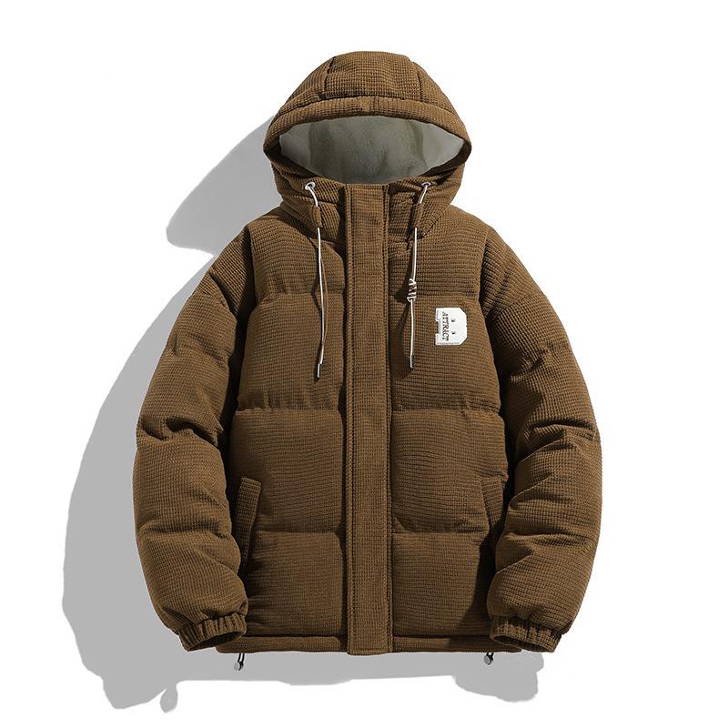 

Мужская повседневная хлопковая куртка с капюшоном однотонная зимняя на каждый день 3XL