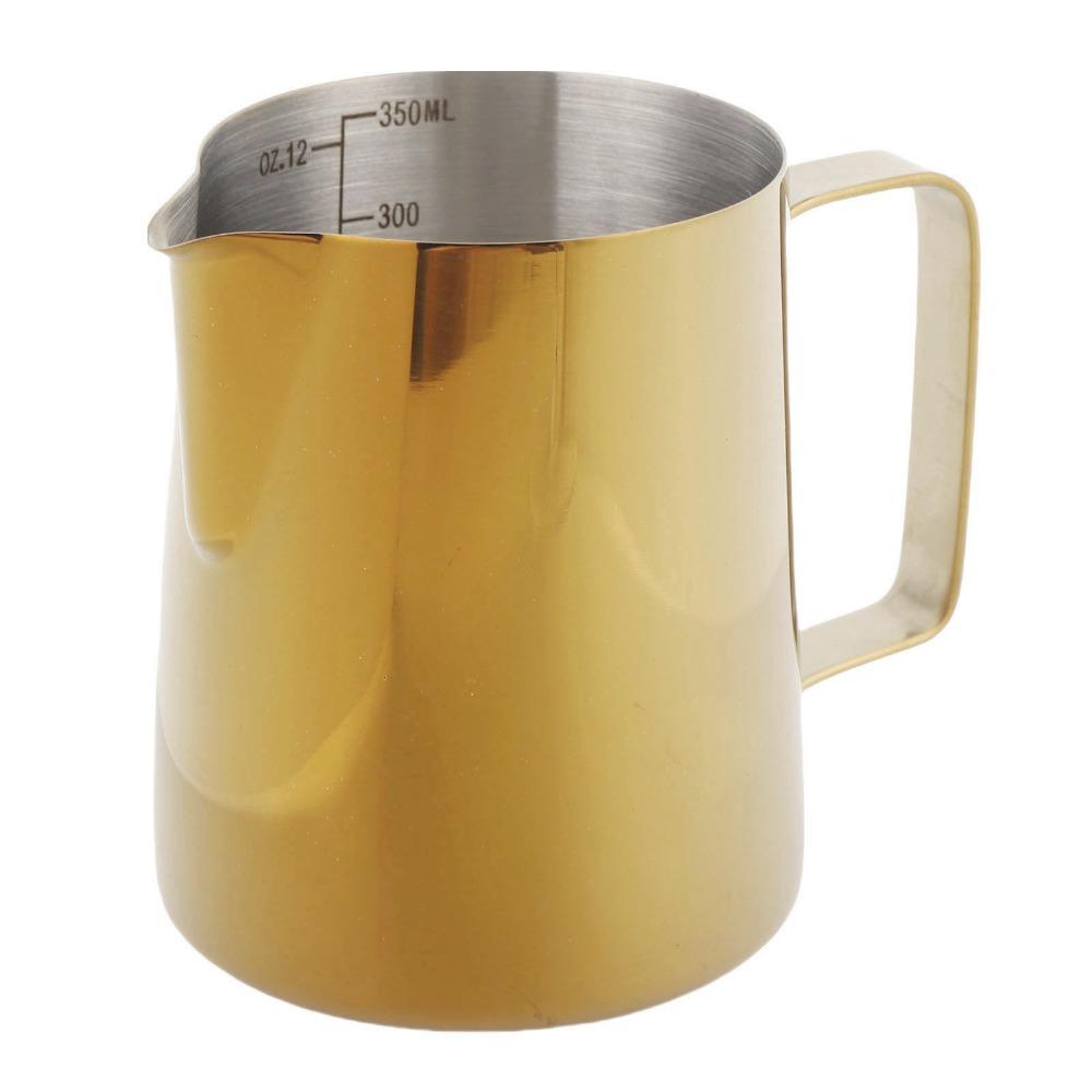 304 Stainless Steel Milk Frother Cup With Scale Espresso Steaming Pitcher Coffee Making