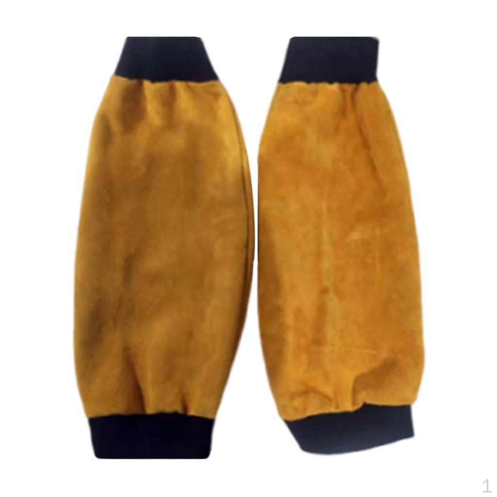 Odolné 19" svařovací návleky z hovězí kůže