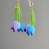 Handmade Necklace Pendant Rice Bead Flower Keychain Pendant  DIY accessories
