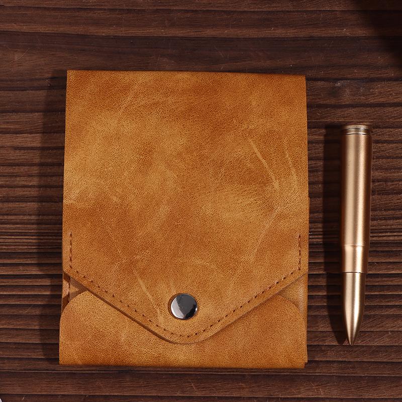 Multifunctional Compact Wallet Bi-Fold Id Card Clip With Pen Minimalist Wallet For Daily Commuting Business And Travel