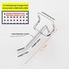 5Pcs Metal Universal Mesh Panel Hooks Retail Shop Mesh Stall Hangers Wall Hook Coat Bag Supermarket Shelf Hook