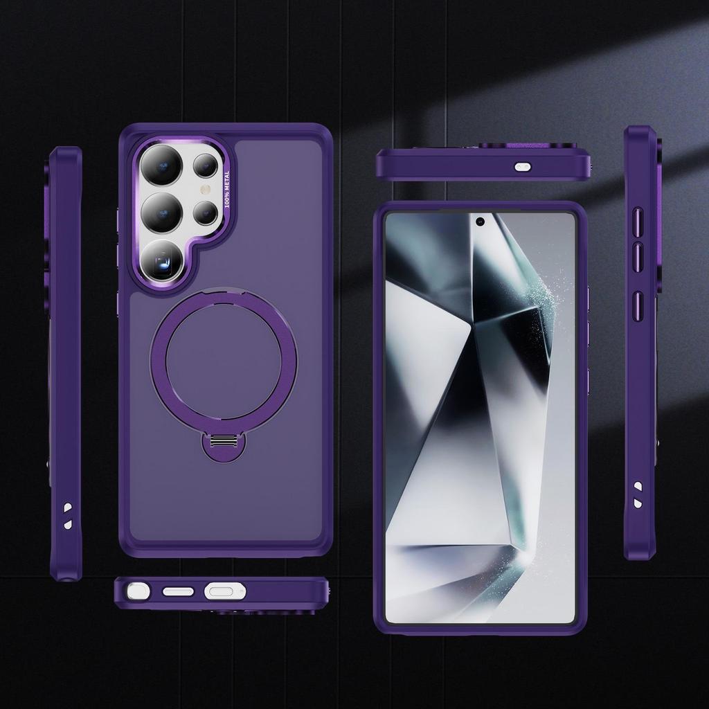 Magnetic 360° Rotating Finger Ring for Samsung S23/S24/S25 Ultra, Skin-Feel Design