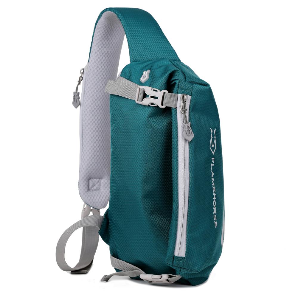 Crossbody Sling Bag Ultra lehká voděodolná nylonová náprsní taška přes rameno s otvorem pro sluchátka