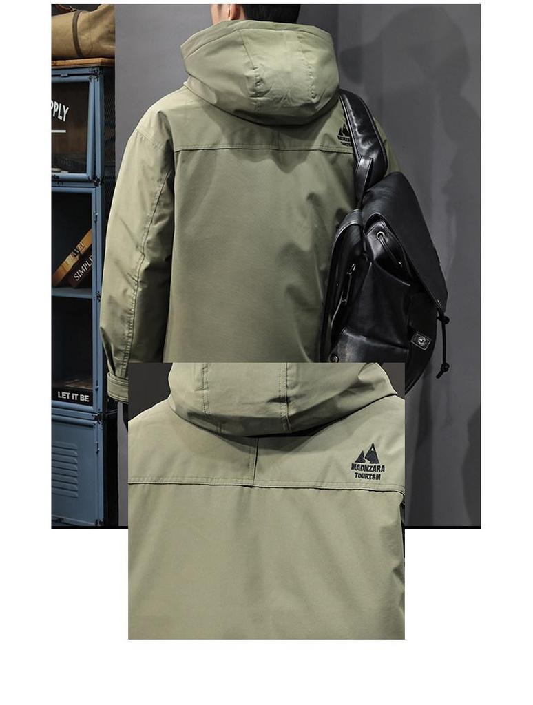 Men's 2026 Mid-Length Hooded Down Jacket - Warm, Windproof Winter Parka