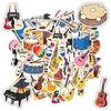 35 Stück Lustige Band-Aufkleber Bunte Musik-Schreibwaren-Aufkleber Graffiti-Abziehbilder für Gitarre DIY Skateboard Laptop Gepäck Dekoration