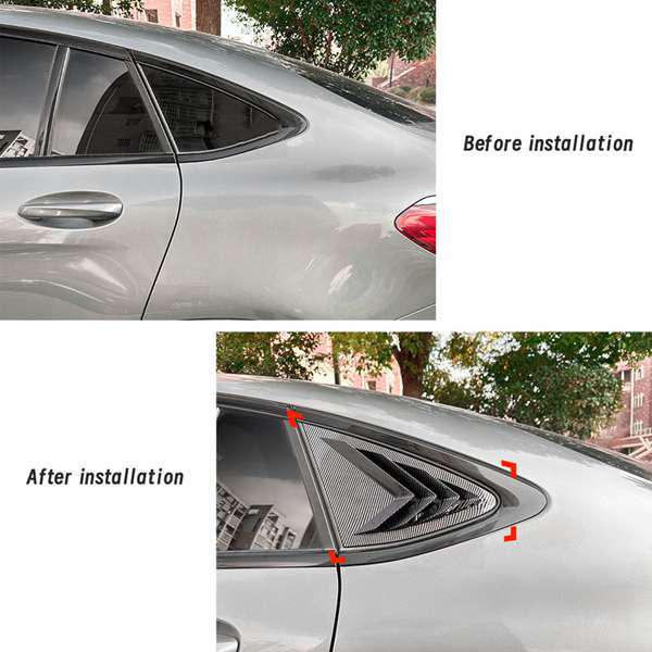 Rear Quarter Window Louvers for 16-22 Mercedes Benz GLC Coupe C253, 1 Pair