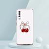 Cute Cherry Bow Phone Case For Samsung A16 A14 A12 A22 A32 5G A34 A42 A52 A54 A50 A70 A30 A40 A20E A10S A20S A02S A04S A06 Cover