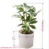 Real Touch 22cm Artificial Potted Plants Schefflera Octophylla Leaves Bonsai Plants Plastic Branch 3D Green Plant Potted Home
