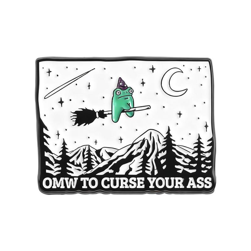 Whimsical Frog Wizard Enamel Pins Off To Commit Tom Foolery I Identify As A Problem Animal Brooches Lapel Badge Jewelry Gifts