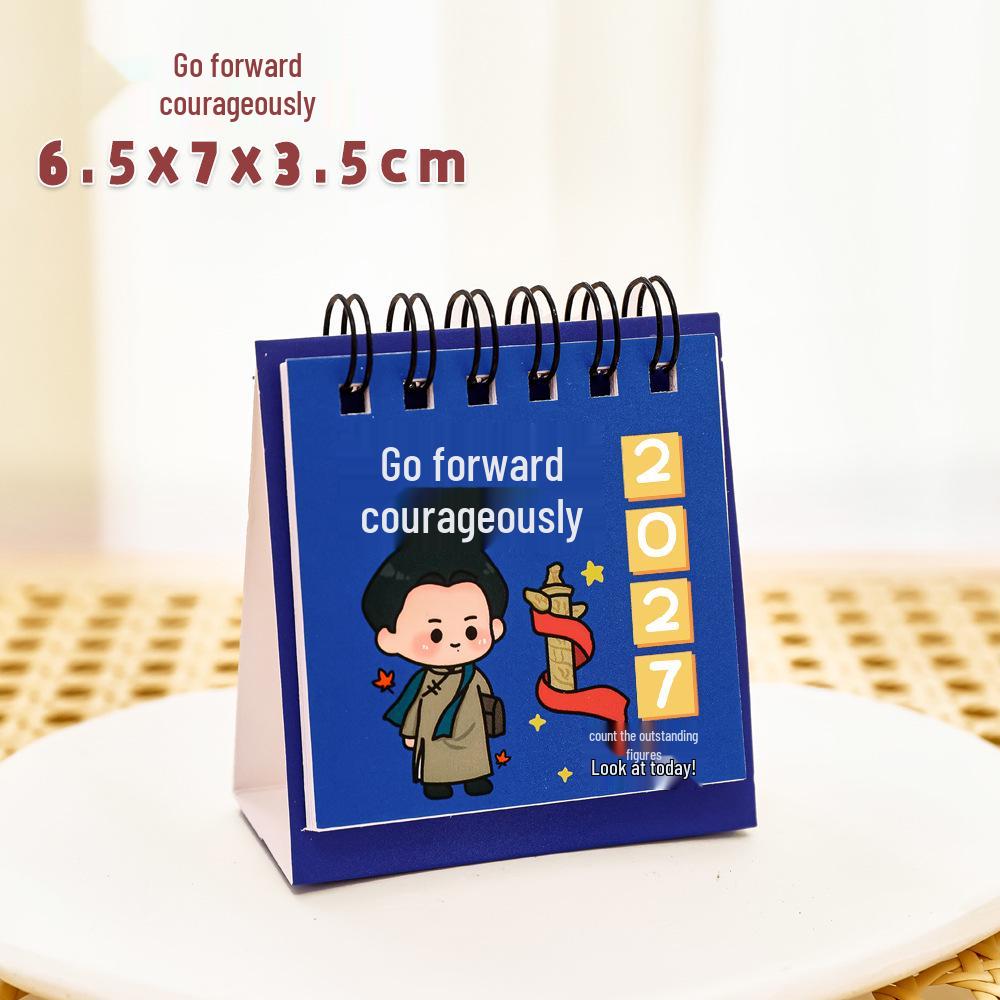 2026 Inspirational Words Mini Desk Planner Calendar - Creative Portable Desktop Ornament