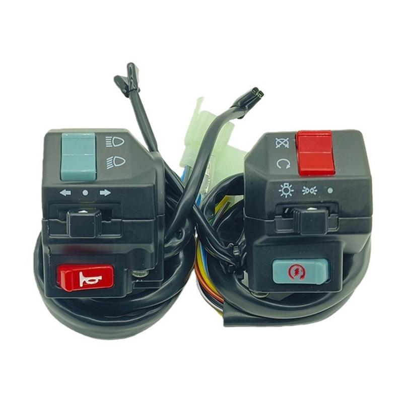 Motorcycle Switches 7/8" Handlebar Mount Start Stop Off On Off Button Side Switches 12V For ATV Motorcycle