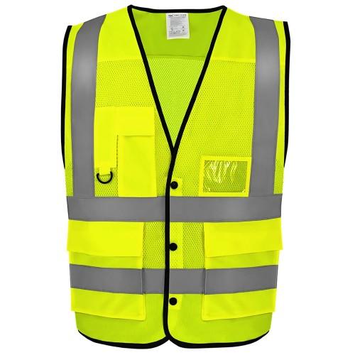 Yoko Unisex Adult Superior Eco Mesh Hi-Vis Waistcoat