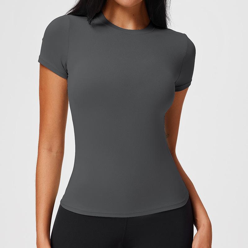 

Women s Quick-Dry Short-Sleeve T-Shirt - Thin, Breathable, Round Neck Sports Top for Running, Casual Wear, Fitness, and Yoga Medium