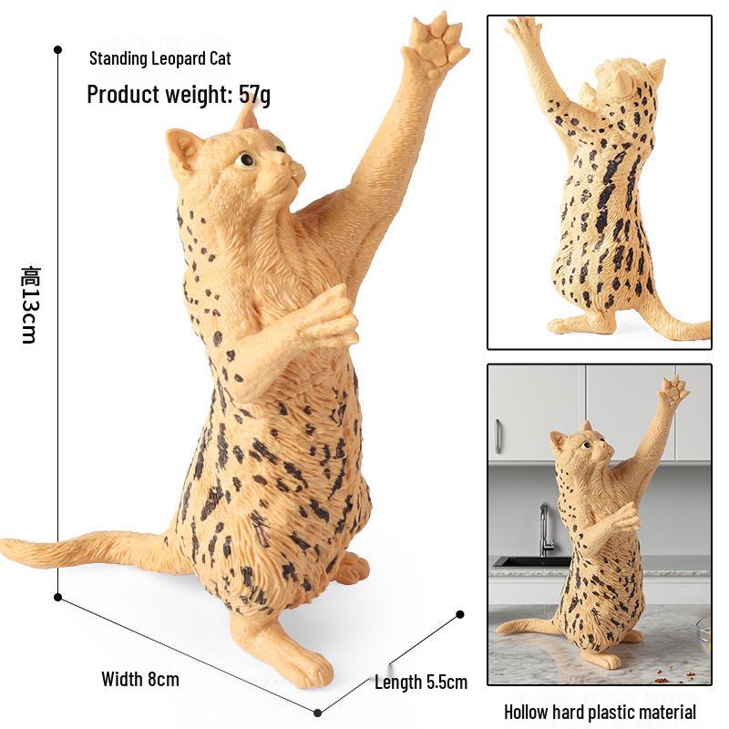 Realistic Exotic Orange Tabby Cat Heart Model Ornament