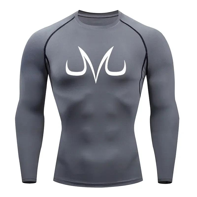 Clothing Fitness Anime Aesthetic Compression Shirt for Men Fitness Sport Quick Dry TShirts Tight Gym Tops Tee Summer Undershirts