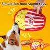 New Dog Toys Burger Fries Simulated Food Cats Dogs Gnaw Soothing Relieve Boredom Toy Teeth Grinding Bite Resistant Pet Products