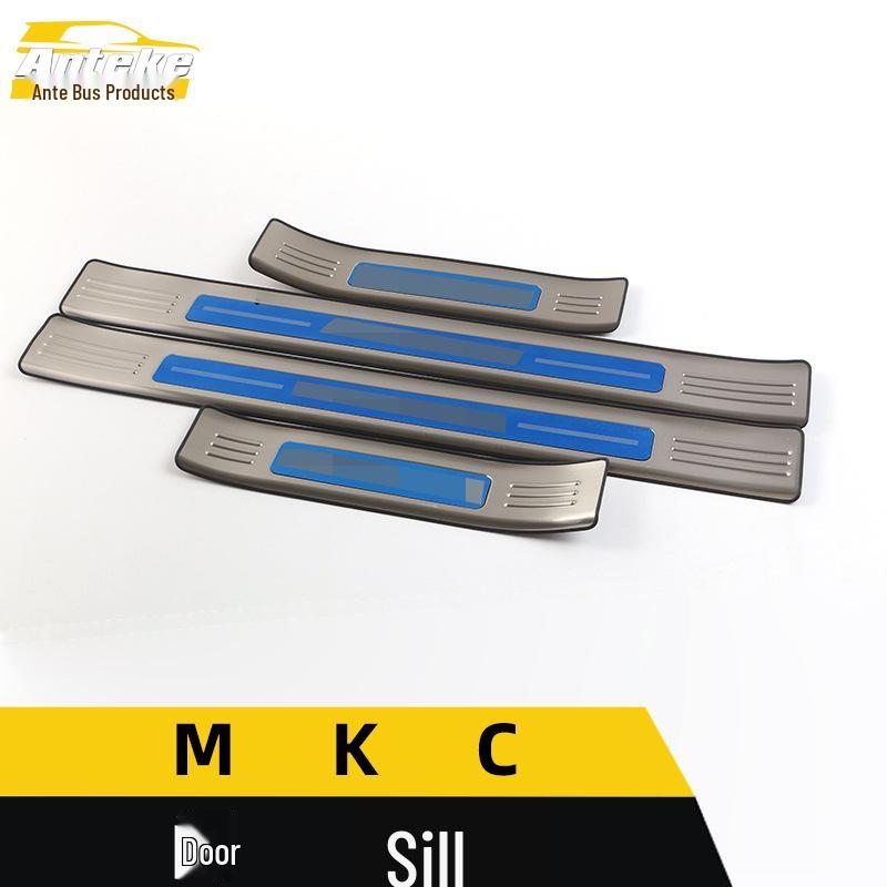 MKC Stainless Steel Bumper Sill Protector and Welcome Pedal Decorative Sticker