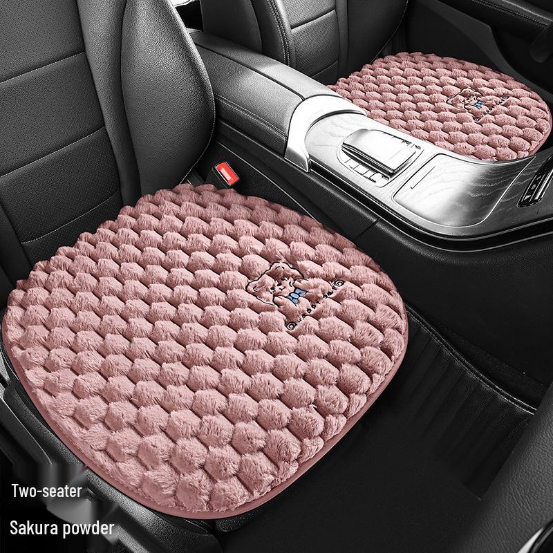 Universal Plush Fleece Car Seat Cushion: Thick, Cozy, and Cute for Autumn and Winter