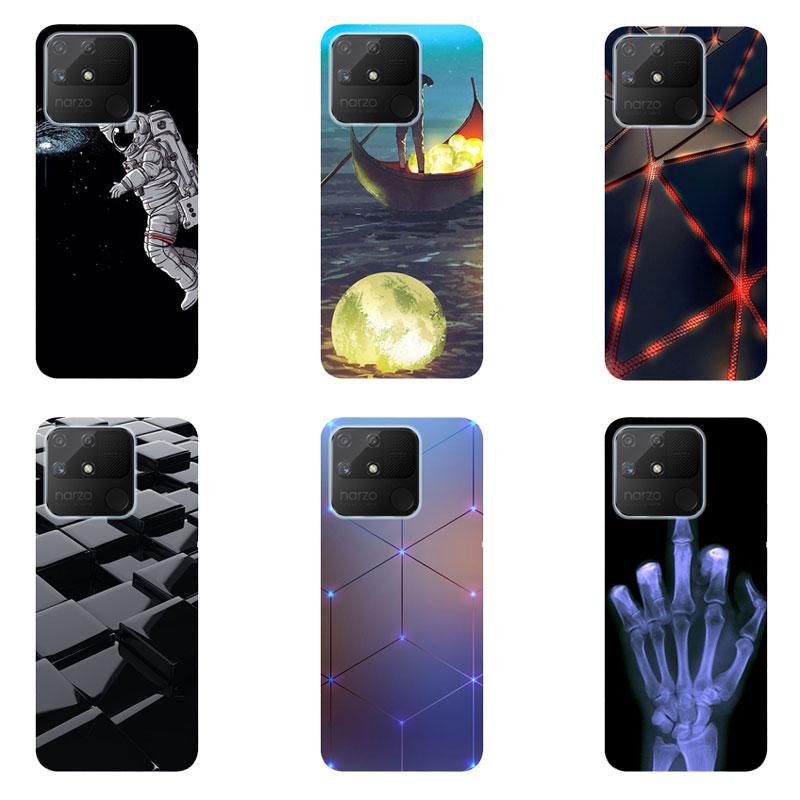 

Чехол для Realme Narzo 50A, мягкий силиконовый чехол для Realme Narzo 50i, окрашенная задняя крышка из ТПУ