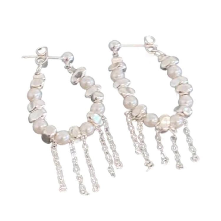 

Stylish Beaded Thread Earrings Suitable for Formal Meetings and Evening Parties 1