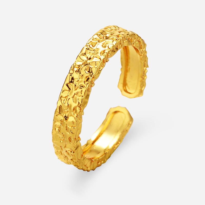 

Кольцо Super Flash Crushed Ice, легкое роскошное модное женское желто-золотое открытое кольцо, женская бижутерия. adjustable золотой