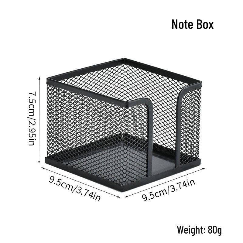 Iron Mesh Multifunctional Pen Holder - Creative Desktop Stationery Organizer for Office & Student Use