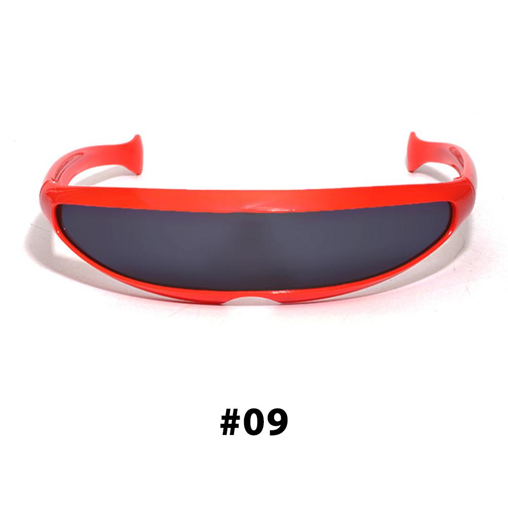 Nya Futuristiska Enöga Solglasögon UV400 Spegelglas Laser Glasögon Herr Personlighet Kostym