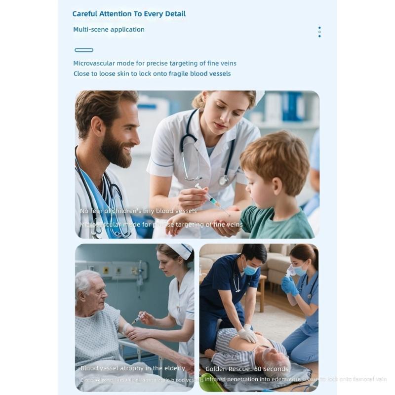 Tragbarer Venenfinder mit integriertem wiederaufladbarem Akku für lange Nutzungsdauer im Gesundheitswesen
